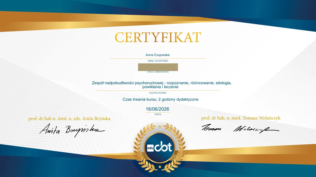 Zespół nadpobudliwości psychoruchowej - Centrum CBT EDU