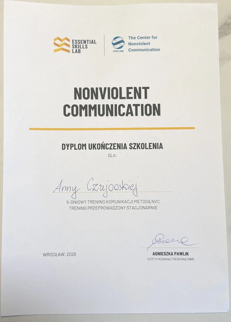 Nonviolent Communication - poziom podstawowy - Essential Skills Lab · The Center for Nonviolent Communication